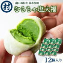 【ふるさと納税】 むらちゃ塩大福 12個入り 抹茶 天然塩 塩大福 大福 抹茶餡 抹茶あん 和菓子 冷凍 濃厚 抹茶スイーツ 抹茶デザート 宇治抹茶 お茶 お茶...