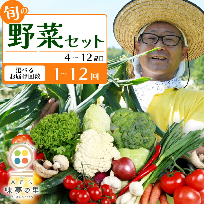 京丹波 野菜セット 4~12種類 選べる お届け回数 1 ~ 12回 単品 定期便 お試し 季節の野菜 旬の野菜 野菜箱 野菜 セット 旬 国産 おまかせ 特産品 冷蔵 BBQ 詰め合わせ 春野菜 夏野菜 秋野菜 冬野菜 詰合せ ビタミン 京都 京都丹波 京丹波町 道の駅 味夢の里