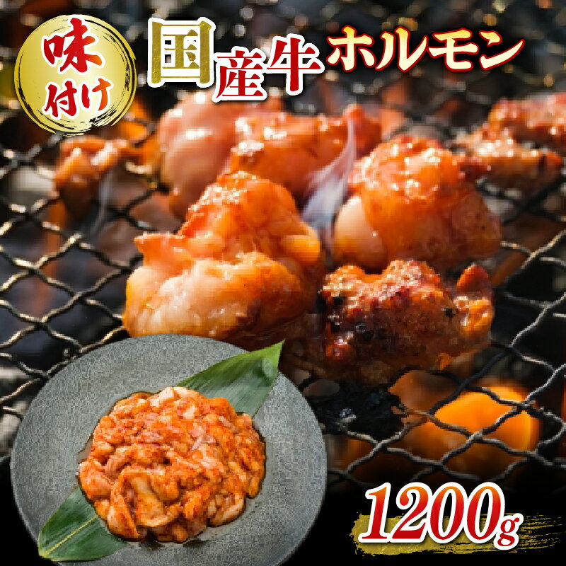 国産牛 ホルモン ホソ 味付け 1200g いづつ屋 ( 焼肉 BBQ 国産 牛肉 ホソ 牛 肉 特製 タレ漬け ホルモン焼き もつ 小分け 冷凍 送料無料 京都 )