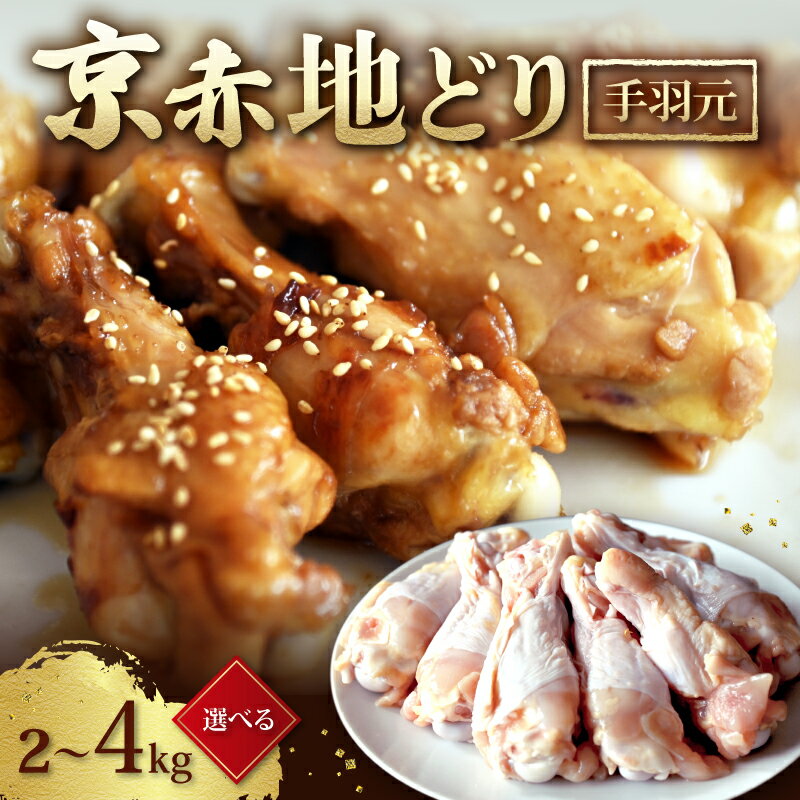 京赤地どり 手羽元 選べる 4kg 3kg 2kg ( 京都府産 国産 地どり 地鶏 鶏肉 鳥肉 とりにく お肉 肉 チキン 手羽元 鶏 鳥 精肉 小分け 小分けパック 簡単 お手軽 おつまみ 便利 冷凍 取り寄せ ギフト グルメ 贈り物 京都府 京都 京丹波町 )