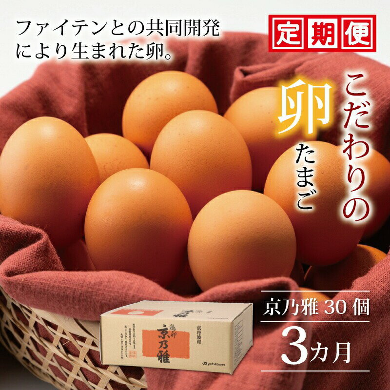 【ふるさと納税】 京の雅 30個 3ヶ月 定期便 ( 卵 たまご 濃い 玉子 セット 玉子焼き 卵焼き 3か月 毎...