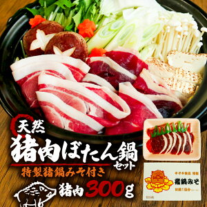 【ふるさと納税】 ぼたん鍋 天然猪肉 300g 特製猪鍋みそ付き お試し セット 2~3人前 ( ジビエ ぼたん鍋 猪鍋 猪肉 しし肉 いのしし 鍋 天然 京都 和束町 味噌 鍋セット セット ジビエ料理 肉 お取り寄せ ふるさと納税鍋 ふるさと納税ぼたん鍋 )