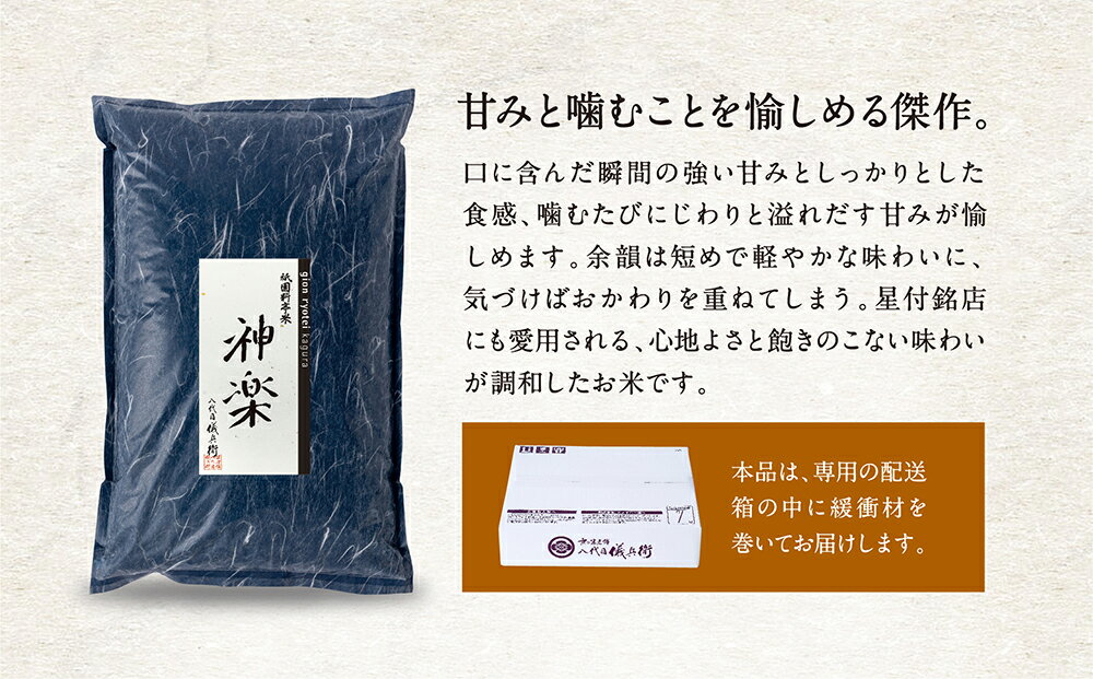 【ふるさと納税】【八代目儀兵衛】〈3ヶ月定期便〉祇園料亭米「神楽」5kg×3ヶ月 | 米 お米 国産 ブレンド 逸品 お取り寄せ お土産 グルメ ご当地 ギフト お祝い 内祝い 八代目儀兵衛 京都府 京都市