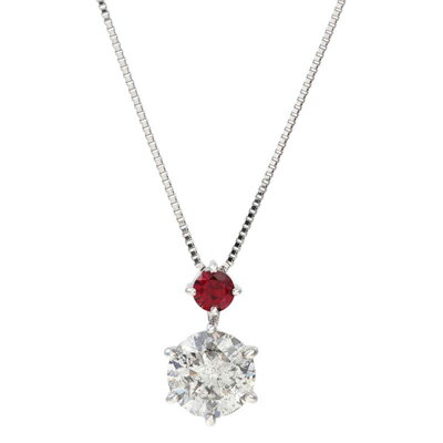 【ふるさと納税】【京セラ】ペンダント〈ルビー・天然ダイヤモンド〉クレサンベール | 2.00ct 7月誕生石 プラチナ 京都 京都市 アクセサリー ジュエリー 宝石 ギフト 人気 贈り物 ご自宅用