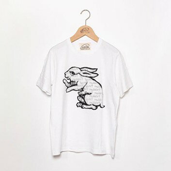 【ふるさと納税】【beanxious( ビーアンキシャス )】直植毛フロッキーTシャツ ウサギ白 XLサイズ | Tシャツ フロッキー XL ホワイト 白 ウサギ 動物 半袖 ギフト お祝い beanxious 京都府 京都市