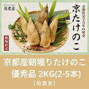 【ふるさと納税】【筍農家】＜京都産＞朝堀りたけのこ 優秀品 2KG 2-5本 ｜京都 筍 タケノコ 野菜 逸品 お取り寄せ グルメ ご当地 春 京都府 京都市 朝掘り