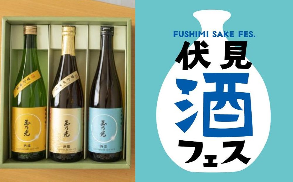 【ふるさと納税】《日本酒セット》伏見酒フェス-FUSHIMI SAKE FES.-第3部チケット＆玉乃光 定番3種飲み比べセット| 限定 数量限定 ふるさと納税限定 日本酒 イベント セット お酒 伏見 家族 玉乃光酒造 3本 リーフ 飲み比べ