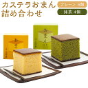 【ふるさと納税】【三源庵】カステラおまん詰合せ9個(プレーン5個、抹茶4個)