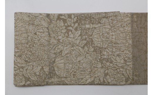 【ふるさと納税】【西陣活性化を応援!】西陣織袋帯(纐纈・ベージュ)│京都市 京都 西陣織 着物 帯 ギフト 贈答 誕生日 成人式