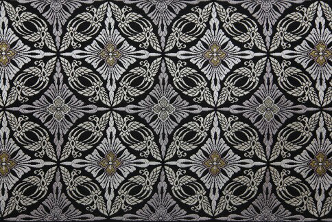 【ふるさと納税】【西陣活性化を応援!】西陣織袋帯(七宝鳥文・黒)│京都市 京都 西陣織 着物 帯 ギフト 贈答 誕生日 成人式