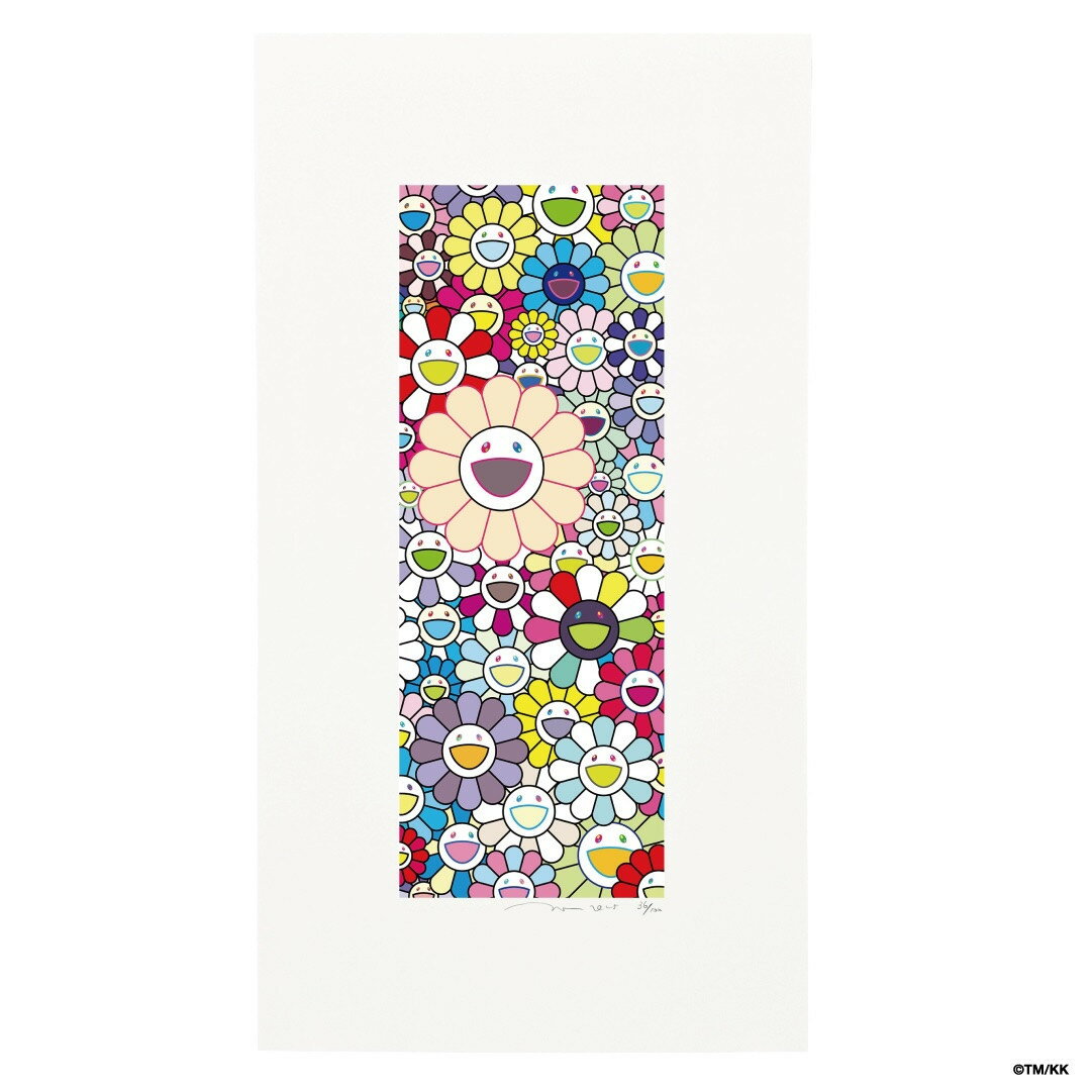 【ふるさと納税】【ふるさと納税限定セット】版画「お花の短冊 ホタルの明かり」シリアルNo.入り限定カード付き[ 京都 村上隆 カイカイキキ アーティスト 大人気...