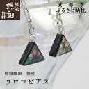 【ふるさと納税】【嵯峩螺鈿野村】ウロコピアス|京都 老舗 伝統工芸 漆器 ジュエリー[ 京都 老舗 伝統工芸 工芸品 アクセサリー ジュエリー ファッション 漆...