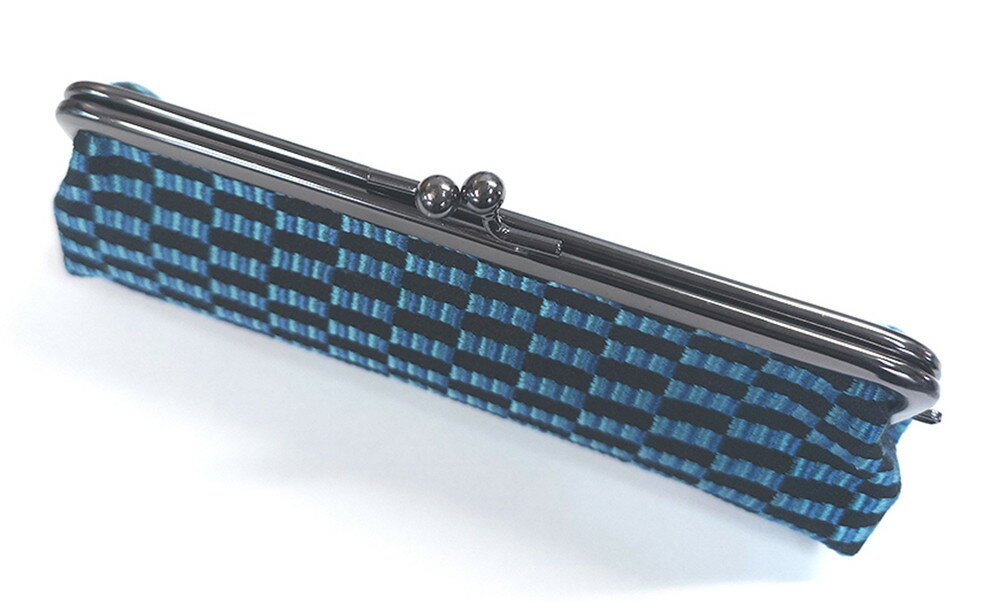 [西陣活性化を応援!]西陣織ペンケース(黒青) | 京都市 京都 西陣織 ペンケース 眼鏡ケース 眼鏡入れ 筆箱 ポーチ 小物入れ ギフト 贈答 お祝い 内祝 内祝い お祝い返し 誕生日 ギフト プレゼント