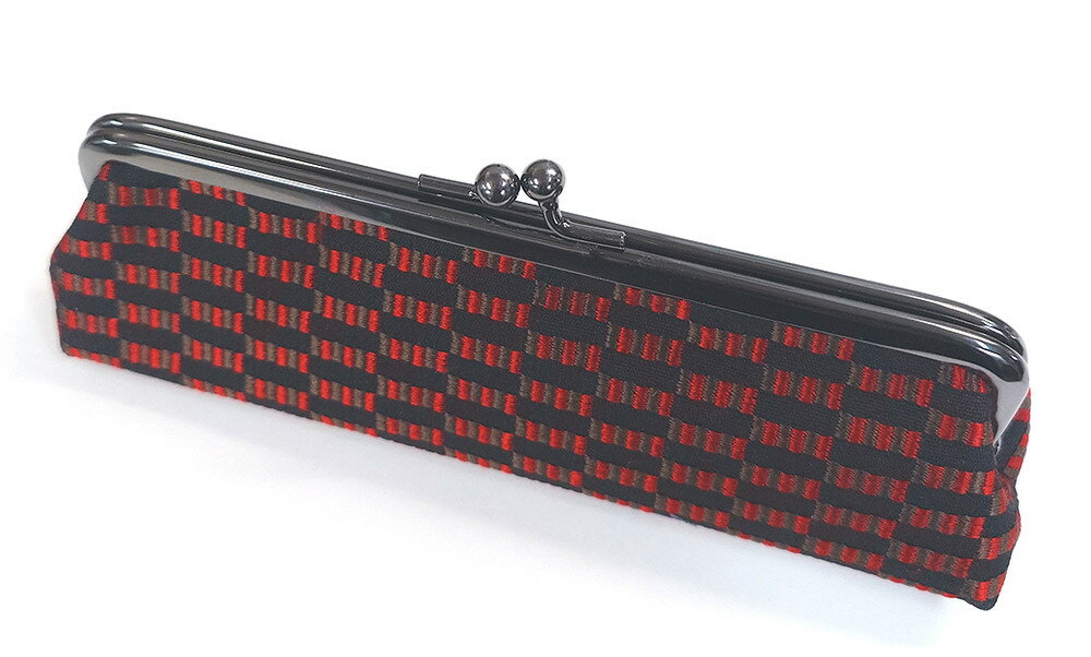 [西陣活性化を応援!]西陣織ペンケース(黒赤茶) | 京都市 京都 西陣織 ペンケース 眼鏡ケース 眼鏡入れ 筆箱 ポーチ 小物入れ ギフト 贈答 お祝い 内祝 内祝い お祝い返し 誕生日 ギフト プレゼント