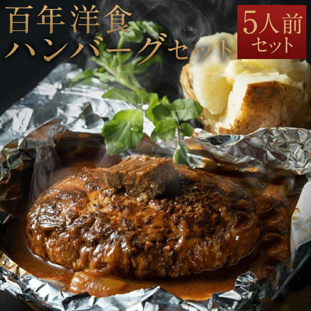 【ふるさと納税】【キャピタル東洋亭本店】明治30年創業 東洋亭 の百年洋食ハンバーグセット 5人前 | ハンバーグ 5個 ソース付き 肉 惣菜 おかず 焼くだけ 簡単 冷凍 京都市