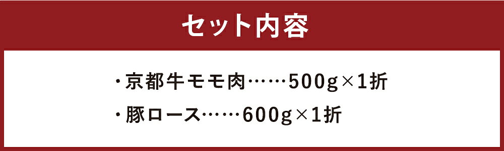 【ふるさと納税】【総本家肉の大橋亭】柔こうて、おいしゅうて！ 京都牛モモ肉と豚ロースしゃぶしゃぶセット | 合計1.1kg 牛肉500g 豚肉600g 2種類 セット お肉 食べ比べ しゃぶしゃぶ 冷凍 人気 おすすめ f261009-kyoto-10002946 京都府京都市 サンプル画像3