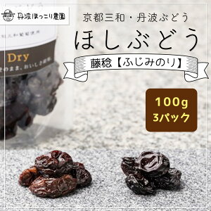 【ふるさと納税】京都三和・丹波ぶどう<藤稔>ほしぶどう(ドライ) 100g 3パック / ふるさと納税 ドライフルーツ ほしぶどう 干しブドウ レーズン ドライレーズン 三和ぶどう ふじみのり 藤稔 100g 手作り 三和町 特産 丹波 京都府 福知山市 FCCO010