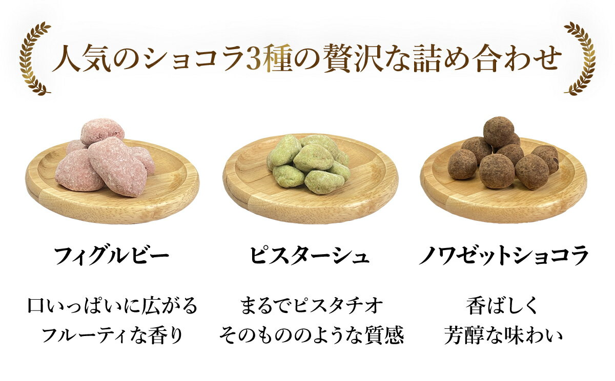【ふるさと納税】洋菓子マウンテン　ショコラアソート（3種類/フィグルビー・ピスターシュ・ノワゼットショコラ） / スイーツ 洋菓子 チョコレート ショコラ ショコラティエ 人気のショコラ 贅沢 3種 セット 詰合せ ギフト プレゼント 福知山市 京都府 FCEA003