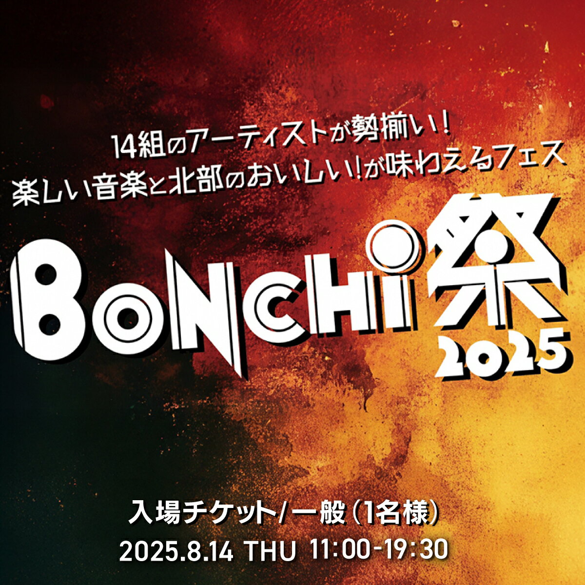 【ふるさと納税】BONCHI祭2025 野外音楽フェス ボンチマツリ 入場チケット／一般（1名様）駐