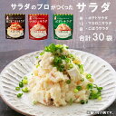  サラダのプロがつくった サラダ 3種類 セット 30袋 個包装 ポテトサラダ マカロニサラダ ごぼうサラダ 【送料無料】