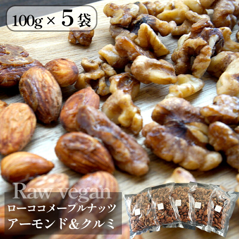 ローココメープルナッツ 5袋 500g ローヴィ—ガン raw vegan おやつ おつまみ スナック ナッツ ヴィーガン vegan スイーツ ココナッツ メープル