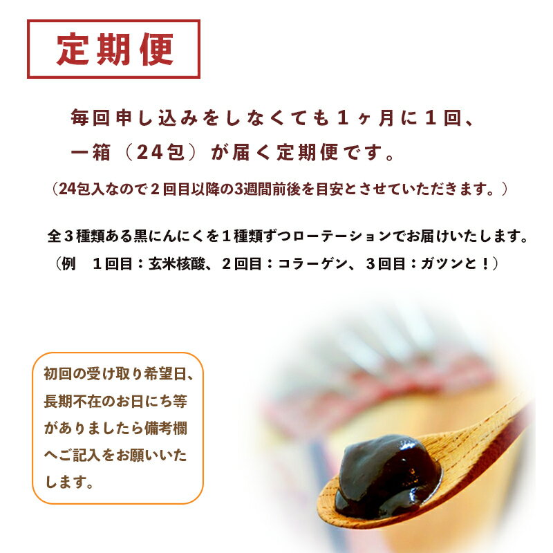 【ふるさと納税】 【3回定期便】 黒にんにく ペースト 24包×3回 3ヶ月 玄米核酸 コラーゲン ガツンと！大蒜 舞鶴産黒ニンニク 【送料無料】 ギフト サプリ 熟成黒にんにく ニンニク ペースト状 食品 健康 元気