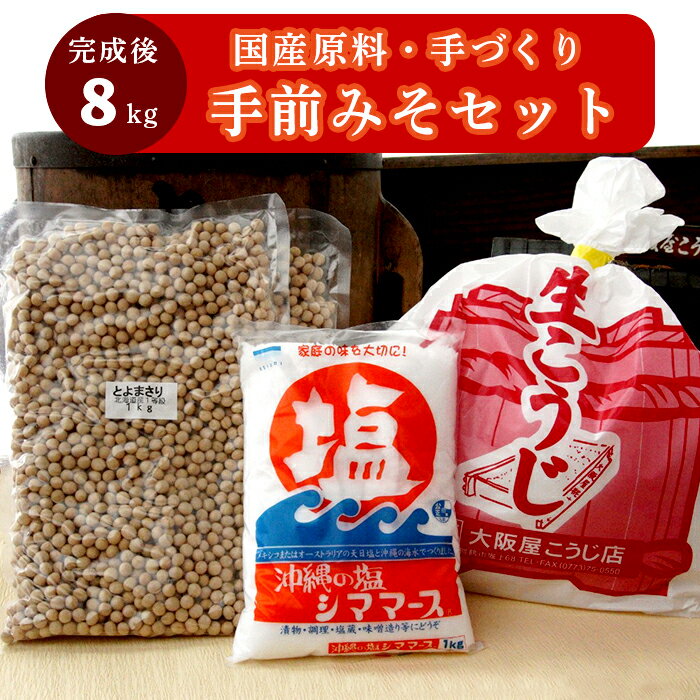 【ふるさと納税】 生こうじ 大阪屋の麹で作る 絶品 手前味噌 1.2.3セット 【送料無料】 食育 自分で作る こうじ 味噌 お味噌 趣味 寒仕込み 仕込み 無添加 発酵食品 調味料 手作り味噌セット