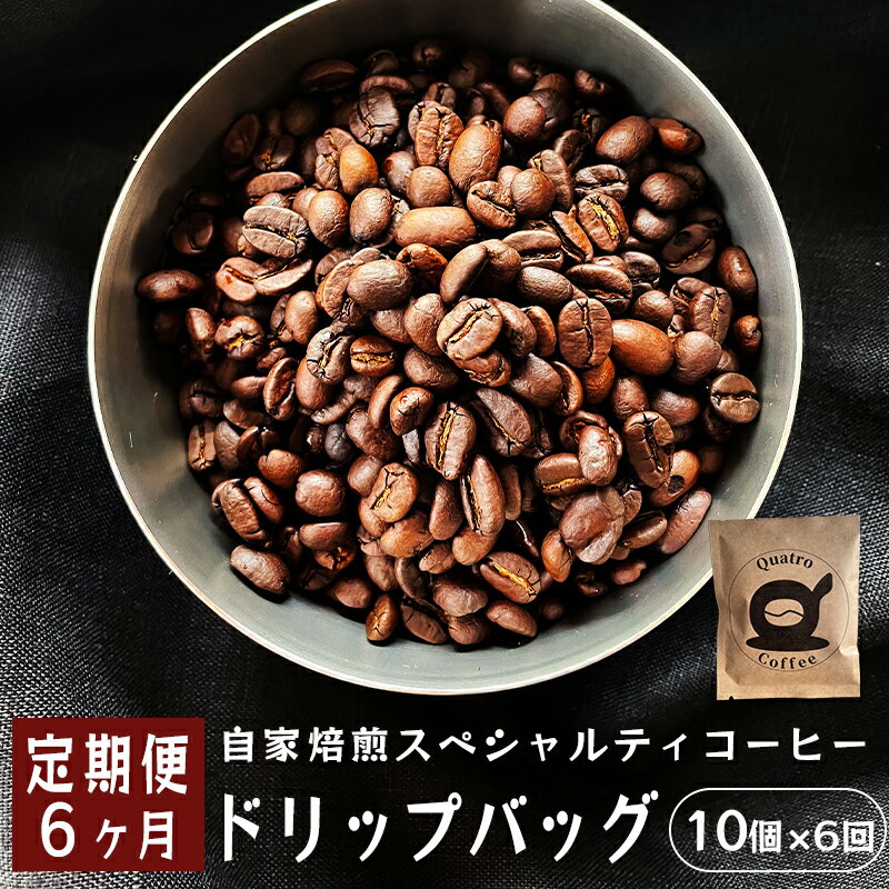 【ふるさと納税】 【6ヶ月定期便】 自家焙煎スペシャルティコーヒー 15杯分 ドリップバッグ 12g×15個×6回 ドリップコーヒー 珈琲 半年 定期便 【送料無料】