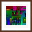 【ふるさと納税】【絵画】 ピエゾグラフ 「夜と器」 額装サイズ 266mmx266mm 【 しかくいえ ピエゾグラフ 額入り 額縁付 アート インテリア 現代版...