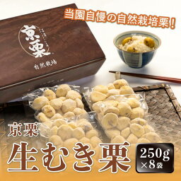 【ふるさと納税】【発送月が選べる】京栗生むき栗 2kg（250g×8袋）【 京都 綾部 丹波栗 自然栽培 農家直送 国産 無農薬 果物 フルーツ くり 栗 小分け 個包装 】