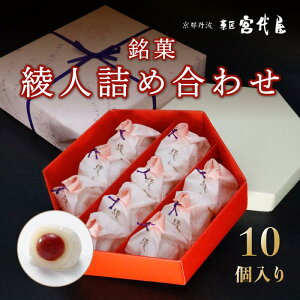 【ふるさと納税】銘菓 綾人詰め合わせ 10個入り 【 京都 綾部 和菓子 贈り物 ギフト 贈答 化粧箱 梅 白あん 手作り おもち 南高梅 餅菓子 プレゼント スイーツ デザート 菓子 】