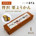 【ふるさと納税】【期間限定】贅沢 栗ようかん 1本 京都 綾部 和菓子 お土産 贈り物 ギフト 手作り 大栗 小豆 こしあん 銀寄栗 羊羹 プレゼント 丹波 スイーツ 栗羊羹