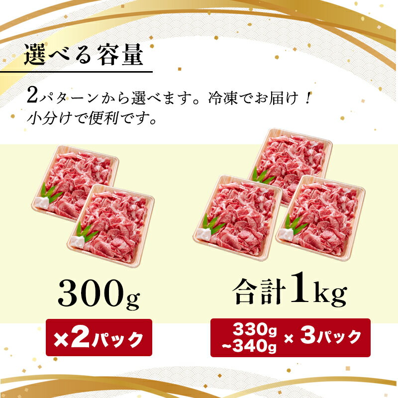 【ふるさと納税】《レビューキャンペーン対象》≪選べる内容量≫ A4ランク 以上 国産牛肉 京都姫牛 MIX切り落とし（ 600g / 1kg ） 【 冷凍 小分け 選べる 切り落とし 和牛 A4 A5 すき焼き すき焼き肉 お鍋 牛肉 国産 記念日 プレゼント 贈り物 贈答 ギフト 京都 綾部 】