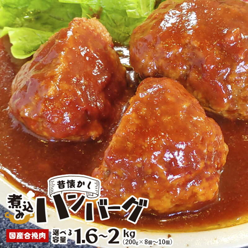 【ふるさと納税】国産煮込みハンバーグ 2kg（200g×10