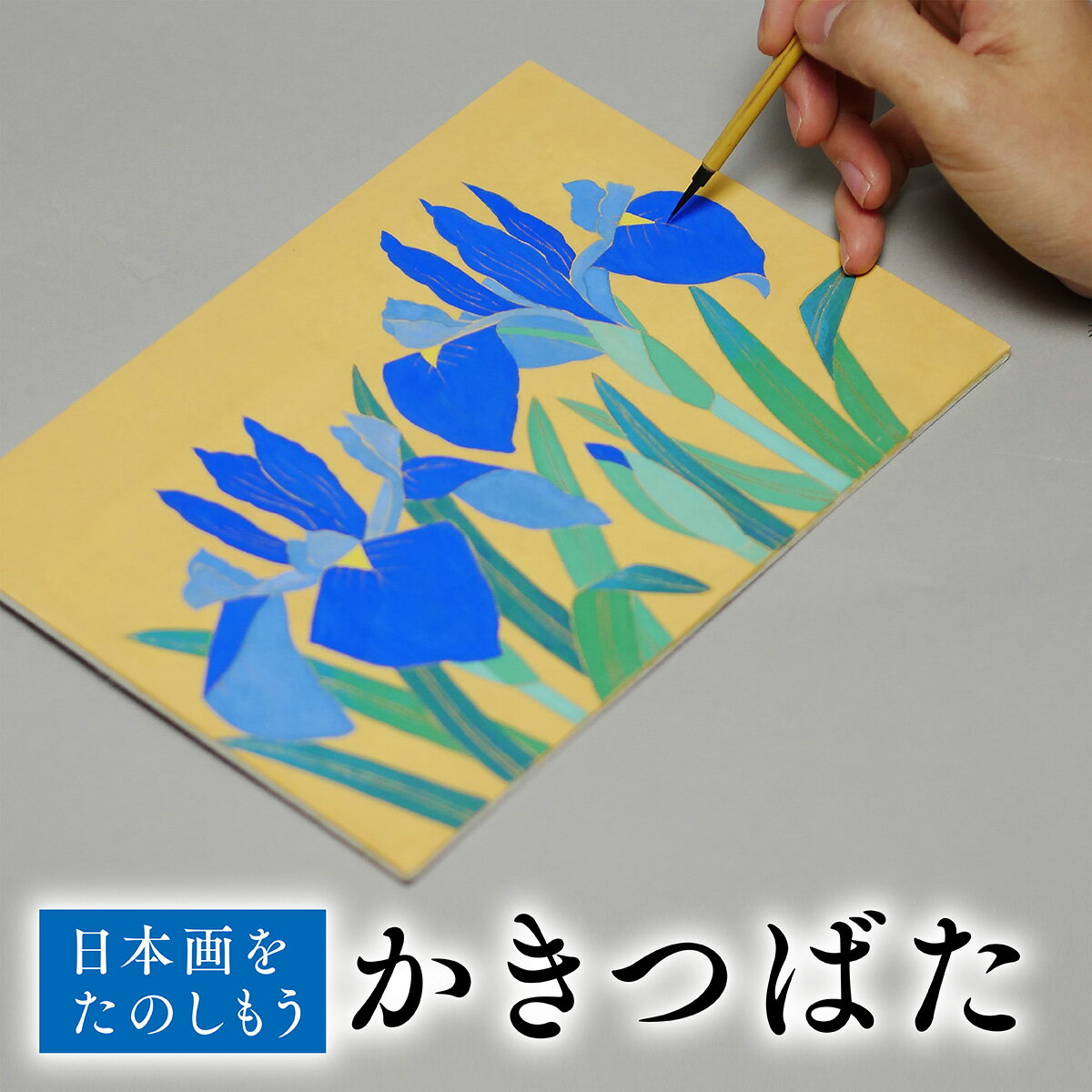 【ふるさと納税】日本画をたのしもう かきつばた　日本画 セット キット 初心者 体験 岩絵具 絵具 筆　CK13