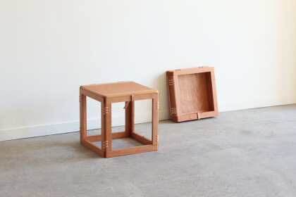 木製折り畳み椅子「patol stool（ロータイプ）」 板座　スツール 椅子 いす チェア おしゃれ 木製 無垢 無垢材 折りたたみ　CY04