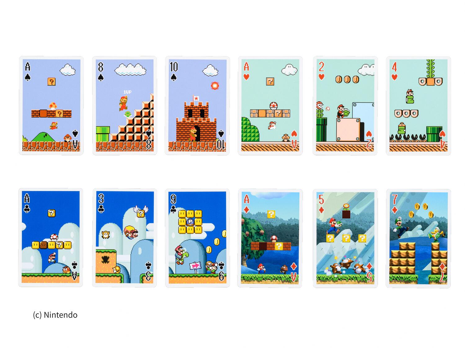 マリオトランプNAP-04(ゲームステージ)+マリオ花札赤セット(2種・各1) 任天堂 ニンテンドー マリオ スーパーマリオ トランプ 花札 [uj-BT004][宇治市]