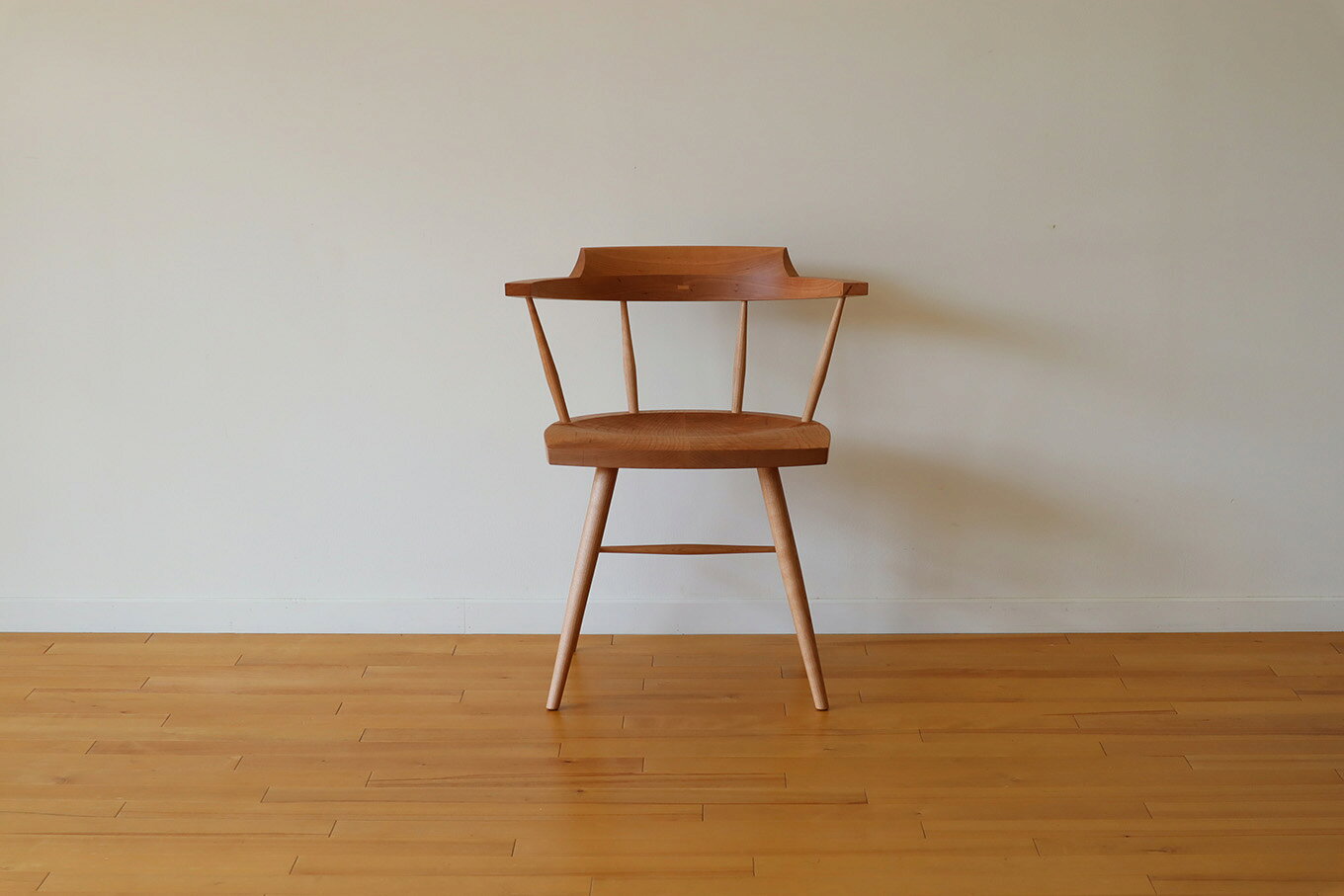 ヨンザーチェア ブラックチェリー(1脚) 椅子 いす ダイニング チェア ハーフアーム 木製 受注生産[uj-CY0011-A][平山日用品店]