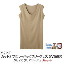 グンゼ YG in.T カットオフクルーネックスリーブレスMサイズ クリアベージュ3枚セット GUNZE ファッション メンズ インナー 肌着 男性 特許製法 洗濯耐久性 着圧 均一　