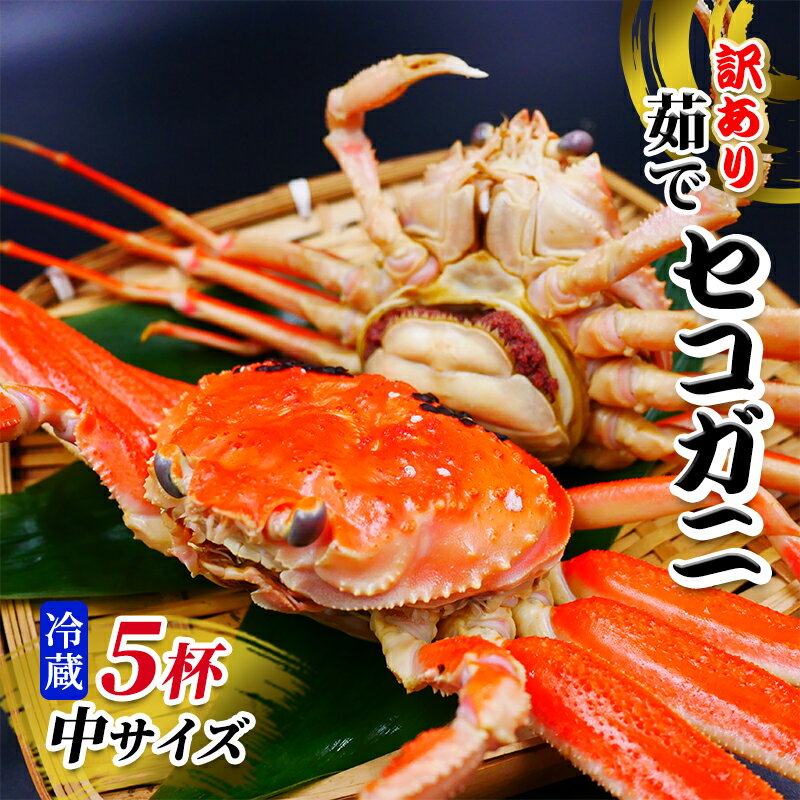 蟹 冷蔵 訳あり 期間限定 セコガニ 5杯 150g以上 茹で 中サイズ 京都府産 兵庫県産 松葉ガニのメス 宮津市 海鮮 ブランドガニ 幻の蟹 希少 お届け：2024年11月10日～2024年12月30日