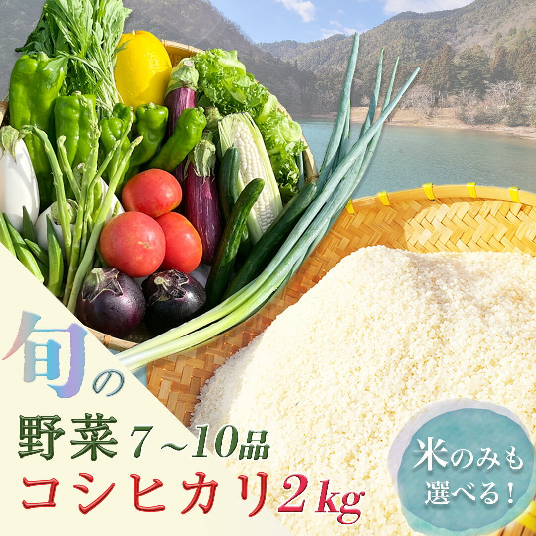 【ふるさと納税】【6/4～7/3 限定企画】米 定期便 コシヒカリ 2kg &旬の野菜 7～10品セット 1回 6回 12回 京都 佐伯の里 新鮮 野菜 新米 定期便 6ヶ月 12ヶ月 ※北海道・沖縄・離島への配送不可【令和7年産米】※2025年9月下旬頃より順次発送【定期便 お申込みで卵マヨ付】