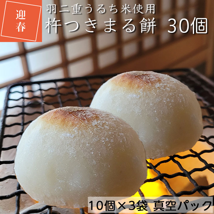 お餅(丸餅・杵つき餅)30個入り[10個入りパック×3][京風料理 新橋謹製]新羽二重糯米≪国産 京都 亀岡産 もち 小餅 新年 ぜんざい 大晦日 お正月 お雑煮≫ ※着日指定不可 月間MVPふるさと納税賞 第1号(2020年10月)・SDGs未来都市亀岡