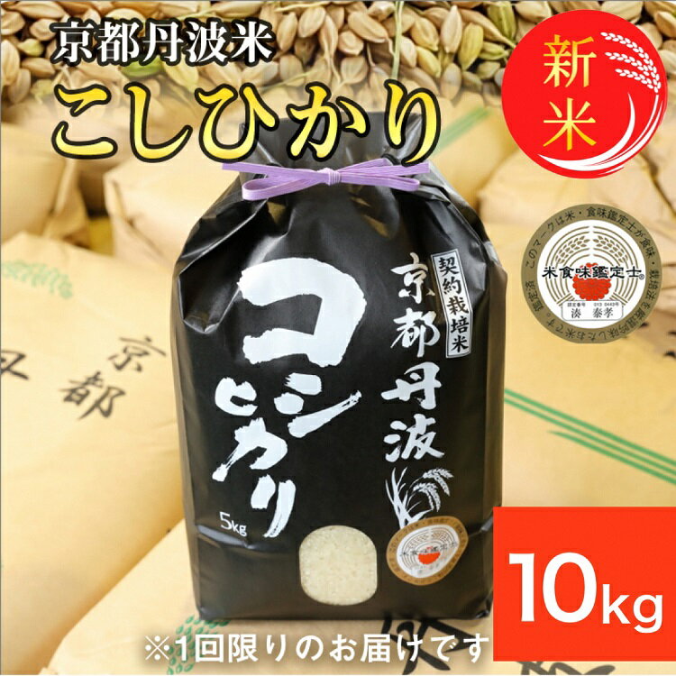 【ふるさと納税】【令和6年産 新米 先行予約】訳あり 京都丹波米 こしひかり10kg 米 白米 ※精米したてをお届け 緊急支援 米・食味鑑定士 厳選 コシヒカリ 京都丹波産※北海道・沖縄・離島への配送不可 ※2024年9月上旬以降順次発送予定