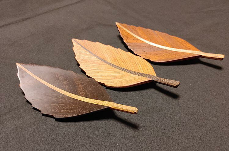 木の葉の銘々皿(小) おまかせセレクト2枚セット 木の香アート『まどころ』
