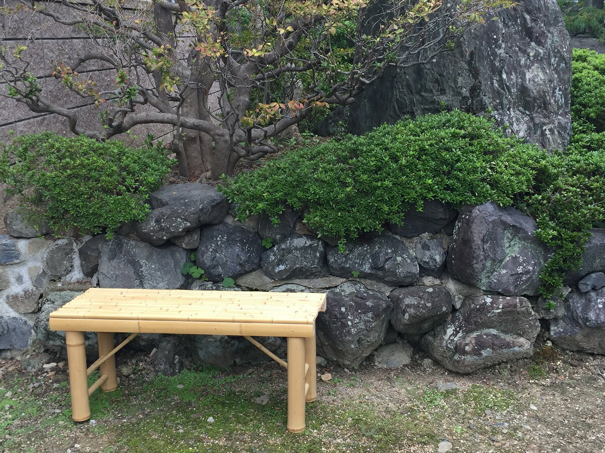 京竹工芸の竹製ベンチでゆっくりくつろぎの時間 竹製ベンチ・床几（しょうぎ）・スツール◇☆月間MVPふるさと納税賞 第1号（2020年10月）・SDGs未来都市亀岡