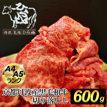 【ふるさと納税】【訳あり 緊急支援】京の肉 ひら山厳選 京都産 黒毛和牛(A4,A5)切り落とし スライス 500g＋100g 増量 計600g 発送月選択≪コロナ支援 不揃い 和牛 牛肉 国産 京都 丹波産 冷凍 ふるさと納税牛肉≫☆月間MVPふるさと納税賞 第1号（2020年10月）受賞 亀岡市