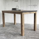 【ふるさと納税】アンティーク風 無垢材 ダイニングテーブル<アンティーク風 家具 Dea-Sirio>※北海道・沖縄・離島への配送不可