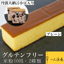【ふるさと納税】米粉のカステラ プレーン&丹波大納言小豆入り 2本セット【グルテンフリー】京都府 亀岡産 丹波大納言小豆使用《米粉 100% しっとり もっちり...