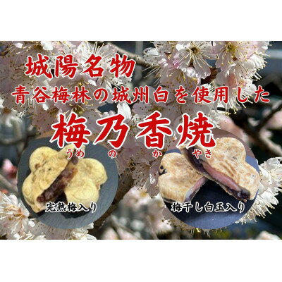 京都府城陽市 青谷梅林の城州白を使用した新しい甘味 梅乃香焼セット [配送不可地域:離島]