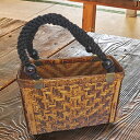 限定 1個 バッグ 竹製 シリーズ2 長角 25×12×h17 クリャー塗 竹バッグ かごバッグ ファッション カバン かばん 工芸品　